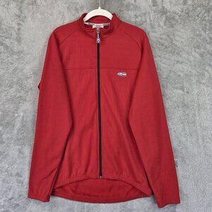 Santini SMS Cycling Jersey Mens XL 50 Red Full Zip Long Sleeve Made Italy